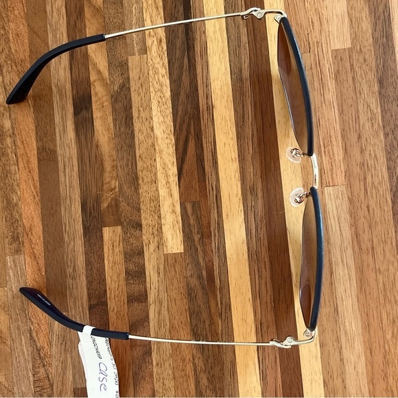 NWT Longchamp Cateye Sunglasses with case Midnight shimmer trim - Picture 5 of 10